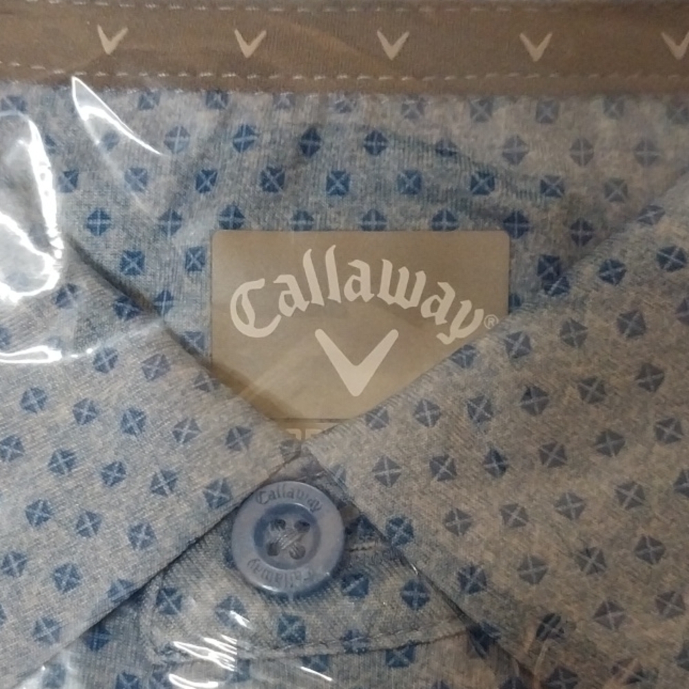 Callaway Light Blue Microdot Performance Stretch … - image 5